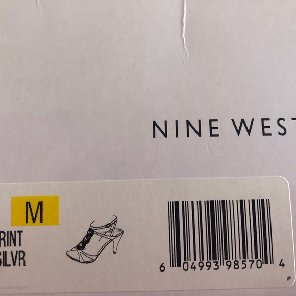 NINE WEST DARK SILVER SANDALS 🩶 - Picture 4 of 6